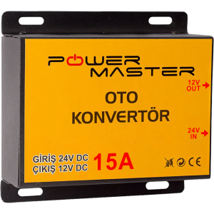 24-12V 15A Powermaster Oto Konvertör